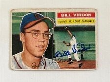 Bill Virdon Autographed 1956 Topps #170 in Person N082
