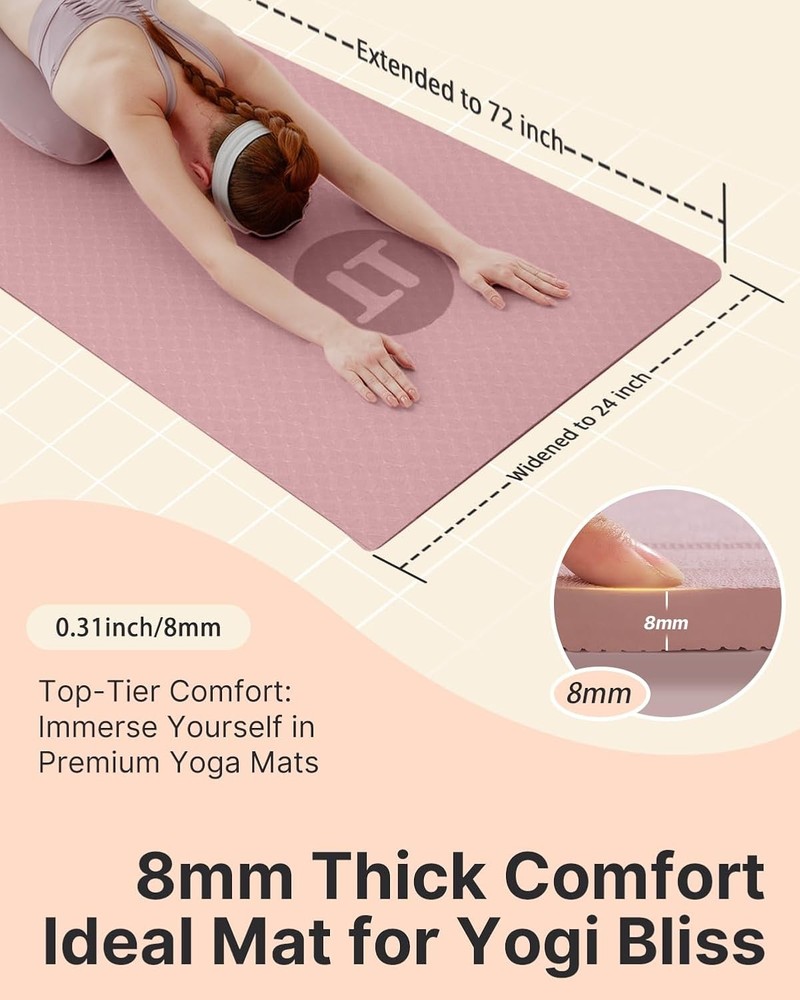 Extra Wide 72x32 Inch Non-Slip Eco-Friendly Yoga Mat for Fitness & Exercise Extra Wide 72x32 Inch Non-Slip Eco-Friendly Yoga Mat for Fitness & Exercise