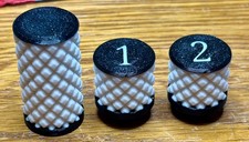 pool cue joint protectors 5/16 14 3 piece Set White body and Black accents
