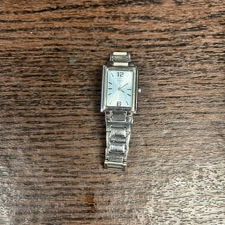 Casio Ladies Rectangular Silver Tone Watch LTP-1235 Stainless Analog Quartz