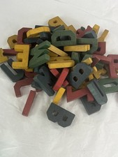 Vintage Primary Color Wooden Block Letters
