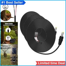 Trail Camera Power Cord 79 Inch 5.5x2.1mm DC Plug 3 Pack External Battery Cable