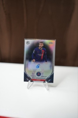 Lucas Hernandez 2023/24 Topps Chrome UCC Silver Refactor Autograph #CA-LH PSG