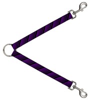Dog Leash Splitter Diagonal Stripes Purples (Us Import)
