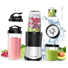 CB08 11-Piece Blender for Kitchen and Personal Size, Blend Shakes and