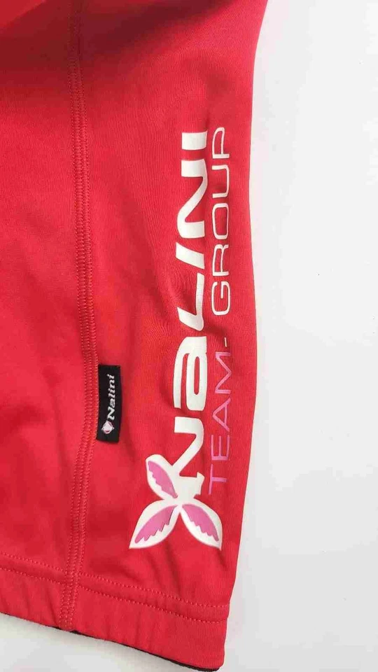 Pantalones Cortos Acolchados de Ciclismo Nalini Rojo y Blanco Pro Ropa de Ciclismo Pantalones Cortos de Bicicleta Talla Pequeña Foto 2 de 4