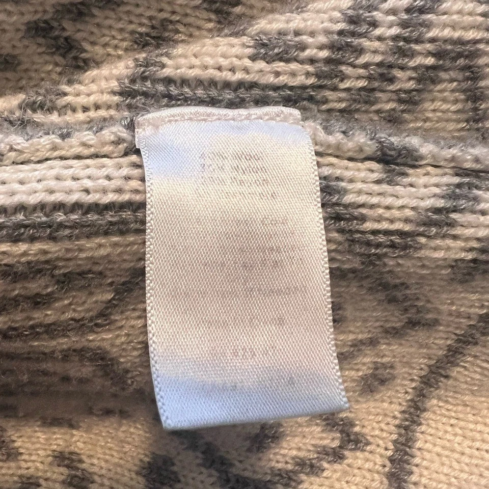 Cárdigan abierto Talbots mezcla de lana suéter copo de nieve geométrico azteca talla pequeña Foto 4 de 4