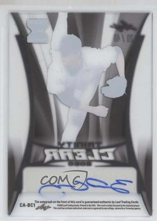 2020 Leaf Trinity Clear Auto /40 Burl Carraway #CA-BC1 Auto - Image 2 of 2