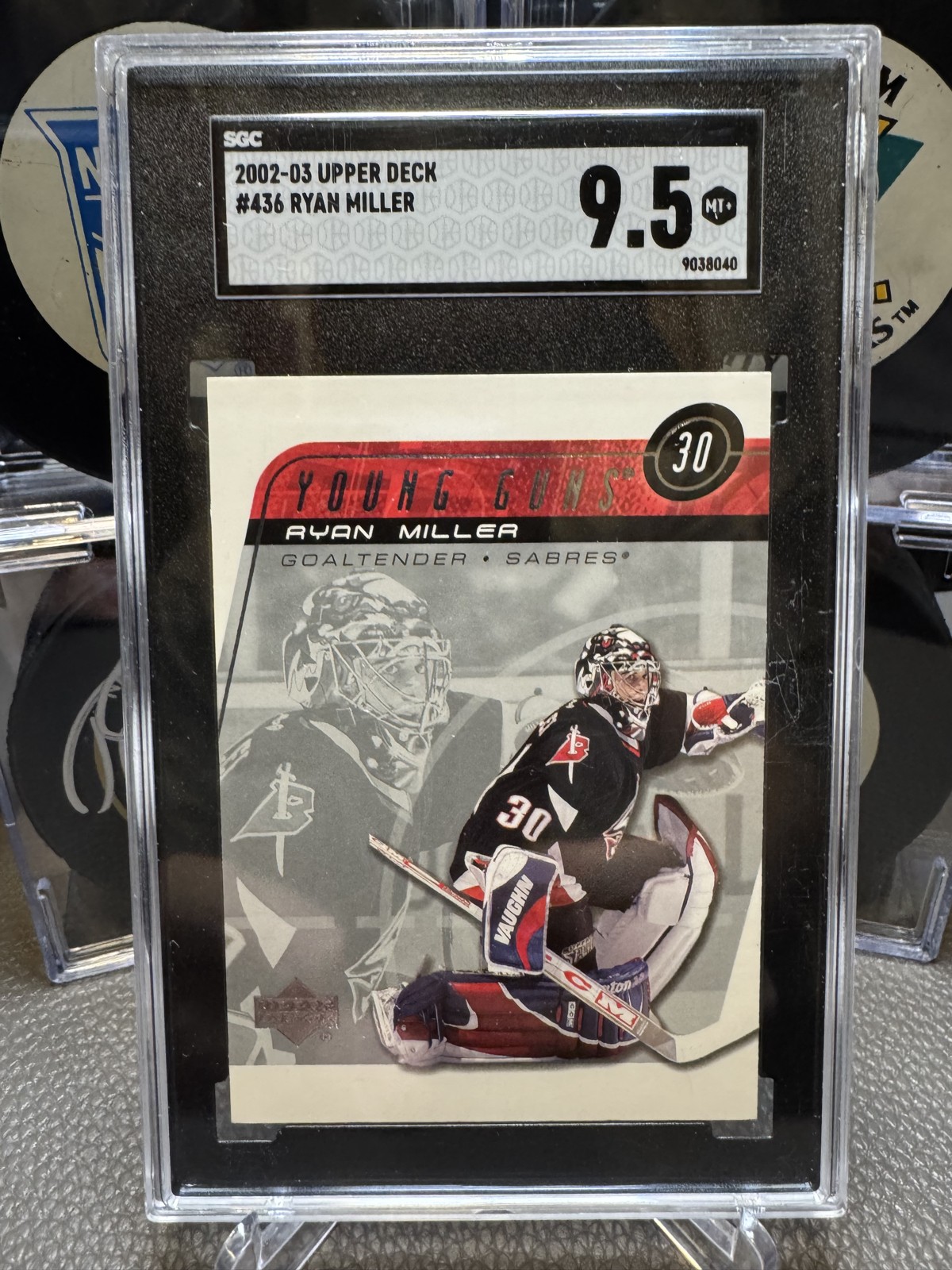 2002-03 Upper Deck - Young Guns Ryan Miller #436 (RC) SGC 9.5