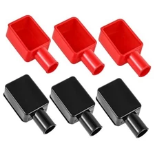 6 Pcs Battery Terminal Protector, Battery Terminal Cover, Soft Rubber Positive 