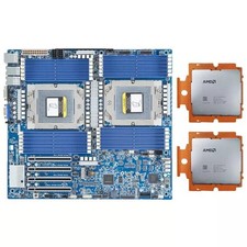 Gigabyte MZ73-LM0 Motherboard With 2pcs AMD EPYC GENOA ZEN4 9654 QS 2.4GHz CPU
