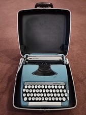 Vintage SMITH-CORONA Galaxie Twelve XII 12 Vintage Typewriter Atomic Blue w/Case thumbnail