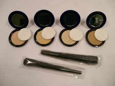 LOT 4 JAY Maybelline EverFresh Pressed Powder Tan Ivory Flair & Jay Manuel Brush