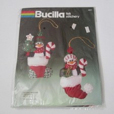 Vintage Bucilla Felt Stitchery 82271 Kit Penguin Ornaments Sealed