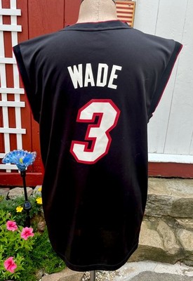 Adidas Miami Heat Dwyane Wade #3 Jersey Black Alternate Men's L