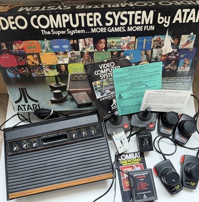 Vintage 1978 Atari CX-2600 Console w/Accessories & Box, Original Owner