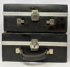 8 Track Carry Case, HOLDS 24 TAPES EACH Lot of 2 One Case Missing Handle