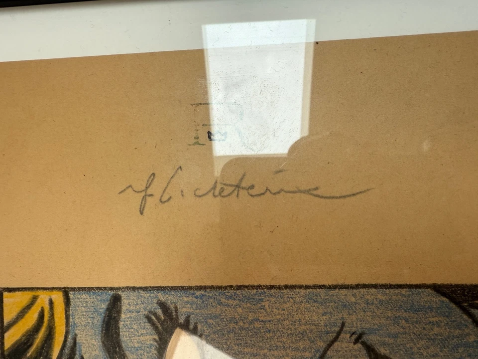 Hand Signed Roy Lichtenstein "Sound of Music" Original Drawing Fisher Collection - Image 2 of 4