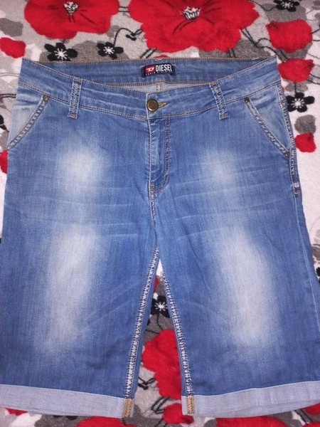 Women Diesel Shorts Navy Denim XL