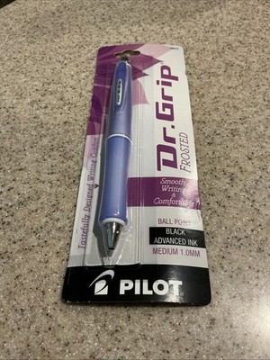 Pilot Ballpoint Pen Dr. Grip Frosted Purple Refillable/Retractable Black Ink NIP