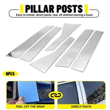 For 2018-21 22 Honda Accord Sedan 6Pcs/Set Chrome Window Pillar Post Trims EPK