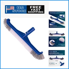 POOLAZA Pool Brush, 17.5'' Pool Brush Head for Inground Pools & Above-Ground ...
