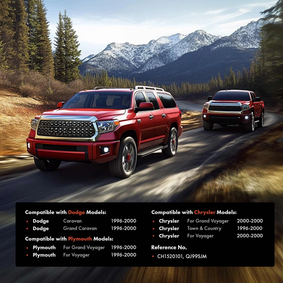 Manija de puerta exterior trasera izquierda para Dodge Caravan Chrysler Town & Country 96-00 Foto 2 de 4