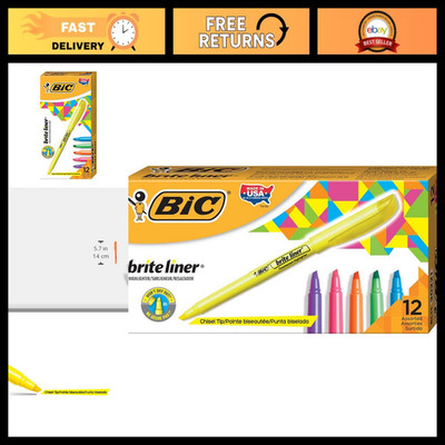 Highlighter Markers, Chisel Tip for Broad & Fine Highlighting, Assorted Colors,