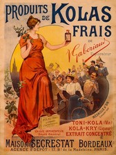 AFFICHE  POSTER    PRODUITS KOLAS GABORIAU SECRESTAT BORDEAUX