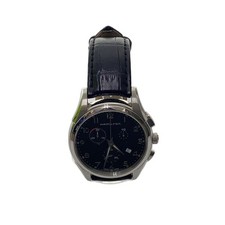 Hamilton Quartz Analog Leather Watch Black H386120 Men's Used