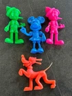 Vintage Louis Marx Plastic Disney Figures Lot of 4 Pinocchio Pluto Mini Mouse