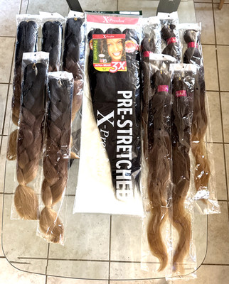 OUTRE Braids X-Pression Kanekalon 3X Ultra Pre-Stretched Braid 52'' and 10 Braids