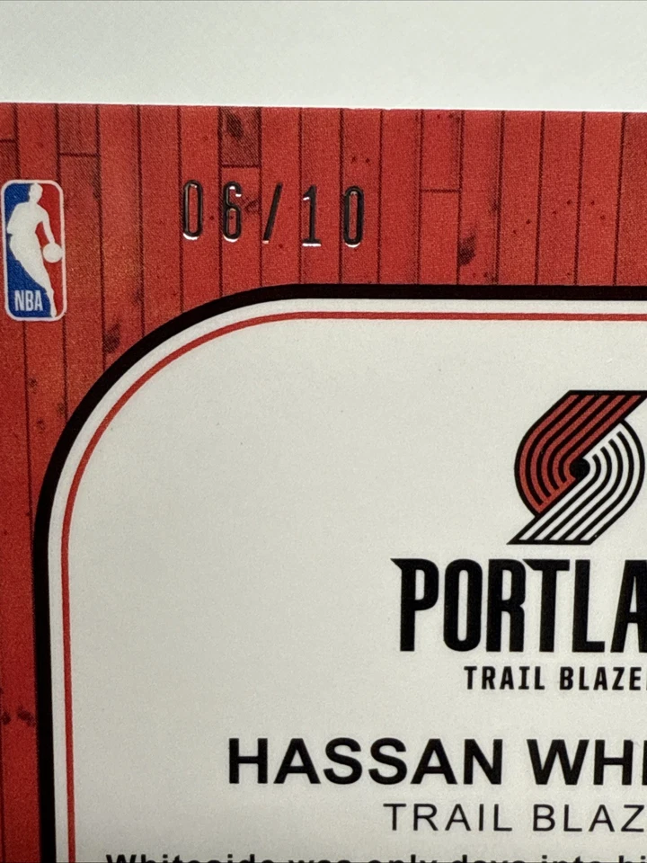 2019 Hoops Premium Stock Hassan Whiteside Gold Mojo Prizm SSP 06/10 #196 - Image 3 of 4