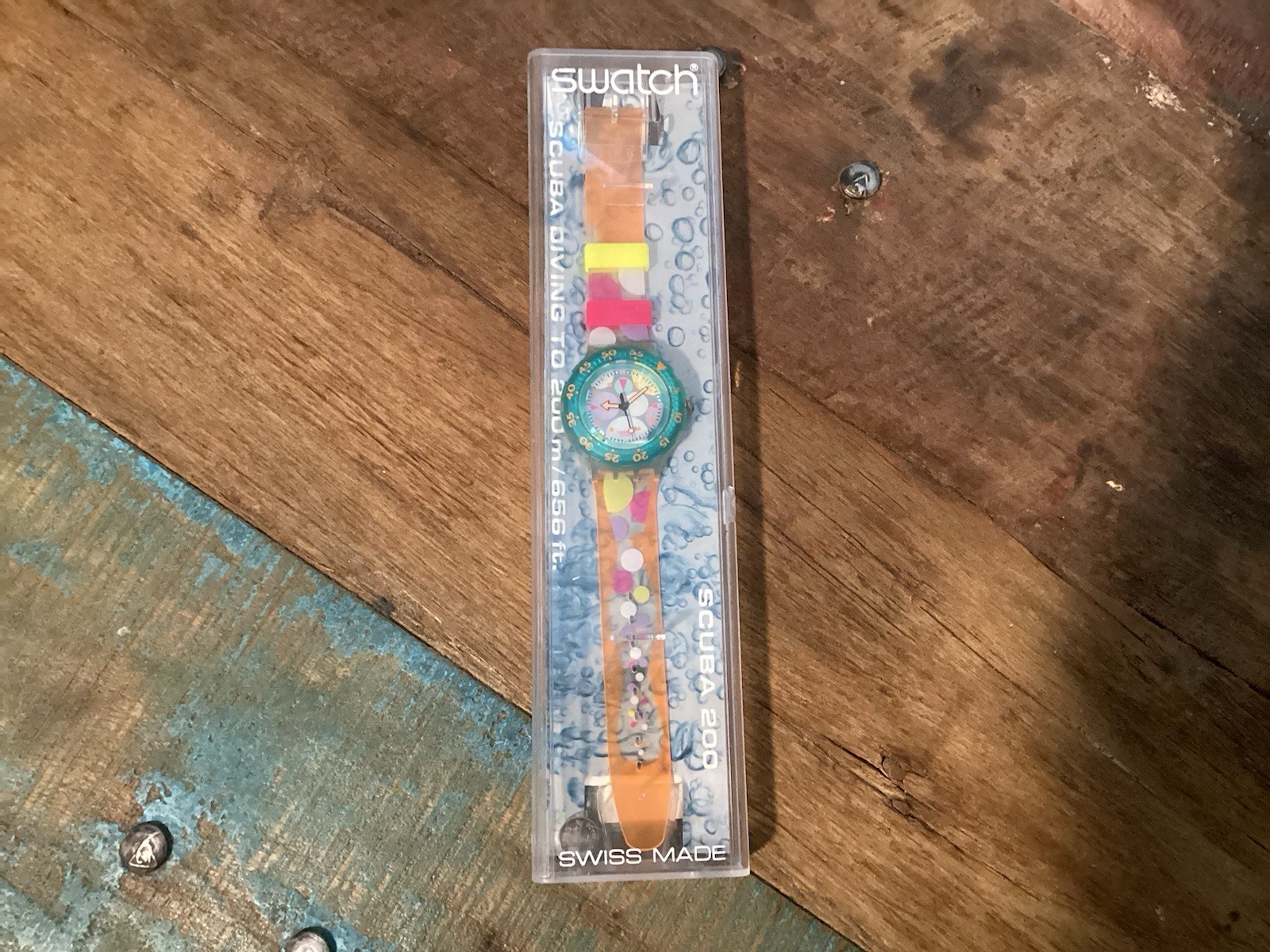 Swatch Scuba Diving  Watch SDK104 Jelly Bubbles New Old Stock In Box 1992