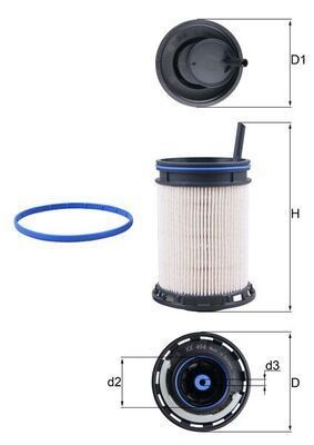 Fuel Filter Fits Audi VW A6 Q7 Q8 Touareg MAHLE KX 494D
