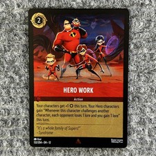 Disney Lorcana Wilds Unknown Hero Work 132/204 Foil Action