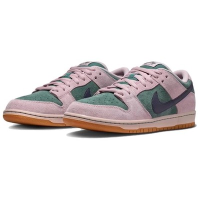 Nike HQ1625-300 Dunk Low Pink Green Suede Unisex Retro Casual Skate Sneakers...