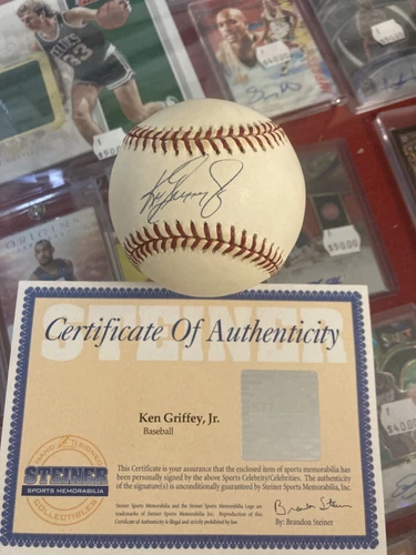 Ken Griffey Jr. Signed Autographed Official Baseball Ball Steiner COA