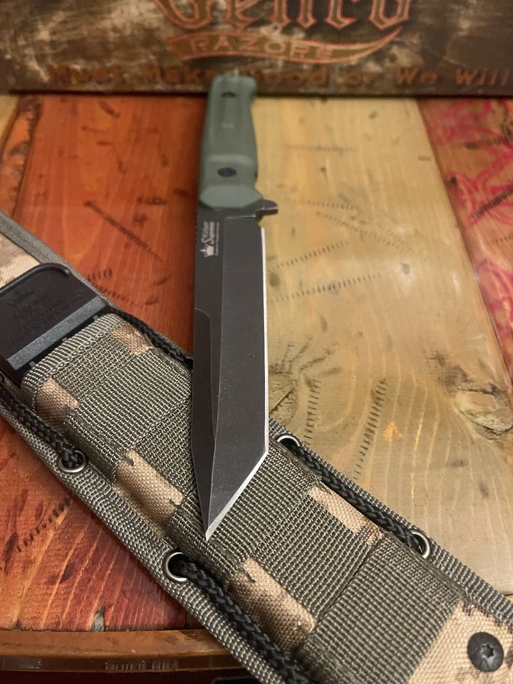 Kizlyar Supreme AGGRESSOR Knife D2 Steel Tactical Fixed Blade w/ Sheath Russia - Image 3 of 4