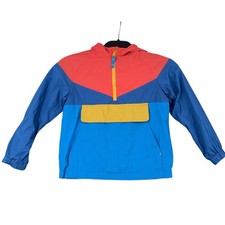 Cat  Jack Kids Color Block Windbreaker Jacket Hooded Zip Up Blue XS 4 5