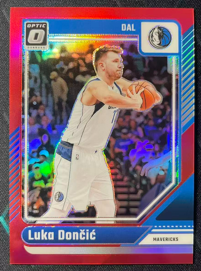 Luka Doncic 2024-25 Panini Donruss Optic 88/99 Red Dallas Mavericks #214