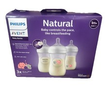 Philips AVENT Natural Bottle Set, Clear - 3 Pack, 11 Ounce