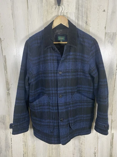 J Crew Barn Jacket in Plaid English Wool with PrimaLoft Size Medium