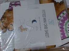 New Open Box-JumpOff Jo - Fitted Mini Crib Sheet for Cotton, 24 in. x 38 in. -
