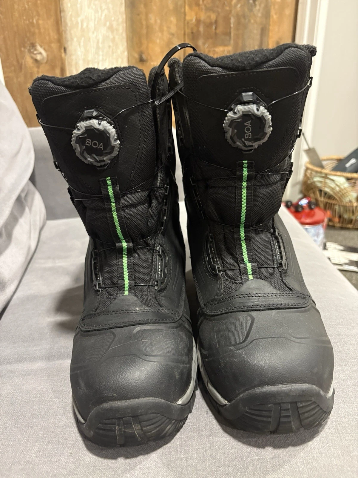 Refrigiwear Extreme Waterproof Boa Men's #1700CR Black Leather Boots Size 9 M