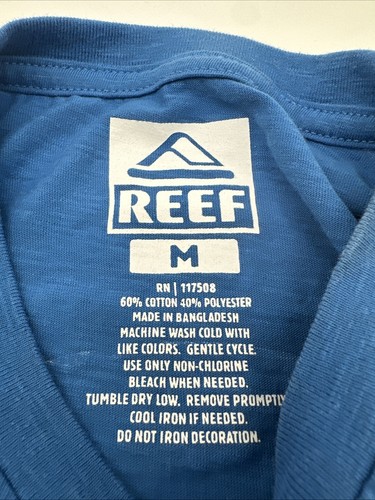 Reef T-Shirt Men Medium Graphic Print Logo Blue ..#23847 - Picture 7 of 12