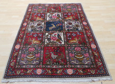Pictorial Carpet Rug Hand Made Wool Vintage Oriental 5ft 2" x 3ft 6" SUPERB
