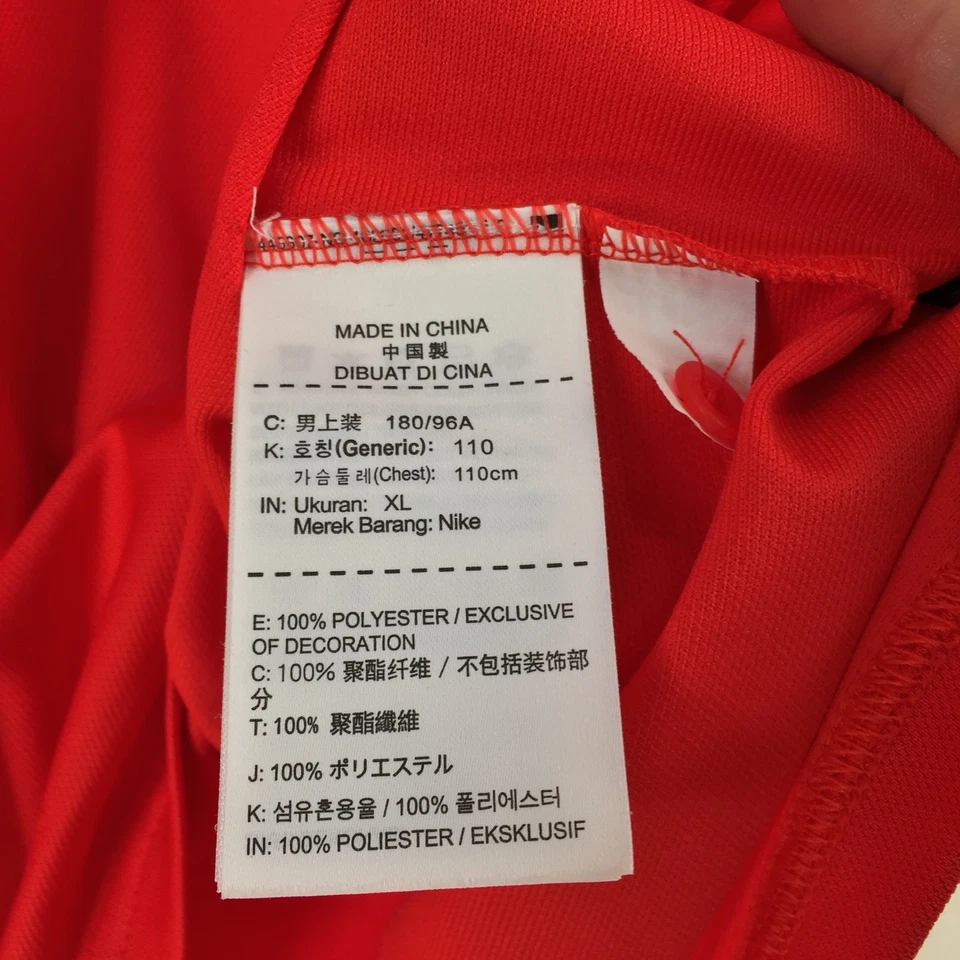 Nike Western Sydney Wanderers Polo Jersey Talla XL Rojo Cuello 116097 Foto 4 de 4