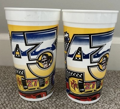 Lot 2 Pepsi Nascar Richard Petty Collectible 32oz Plastic Soda Cup #43 Winston