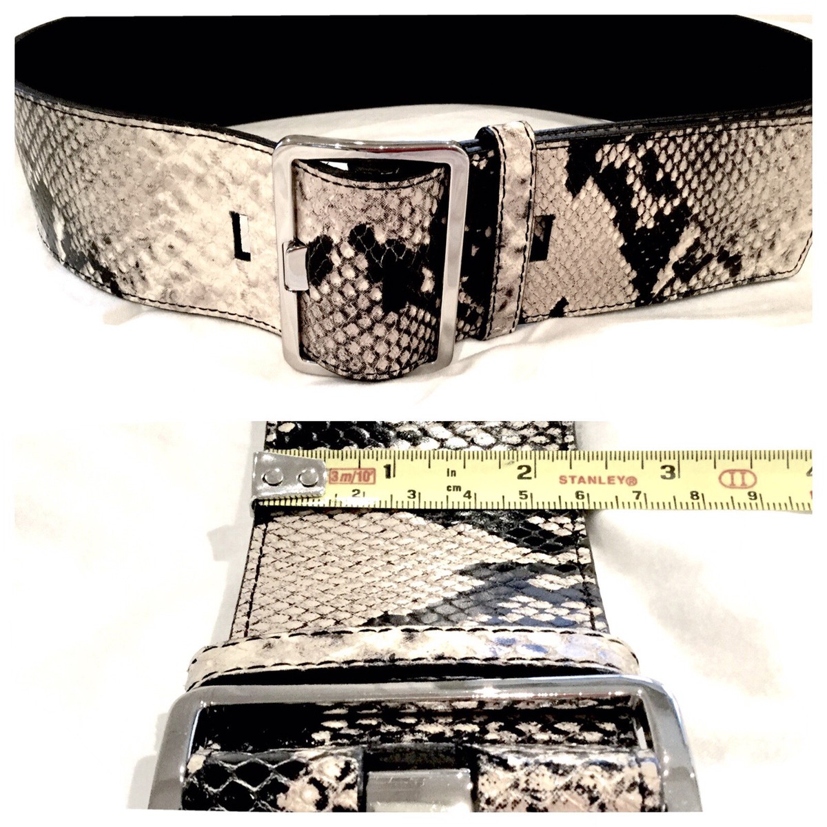 Club Monaco snakeskin belt Club Monaco Thin Blue Snake Skin Belt - Vintage Early 2000  main image 4